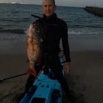 Master Louis Schorie with a decent Rock salmon ski dive Durban